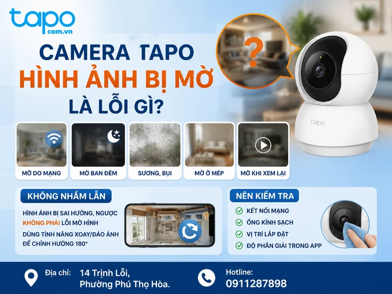 Camera Tapo hình ảnh bị mờ là lỗi gì?