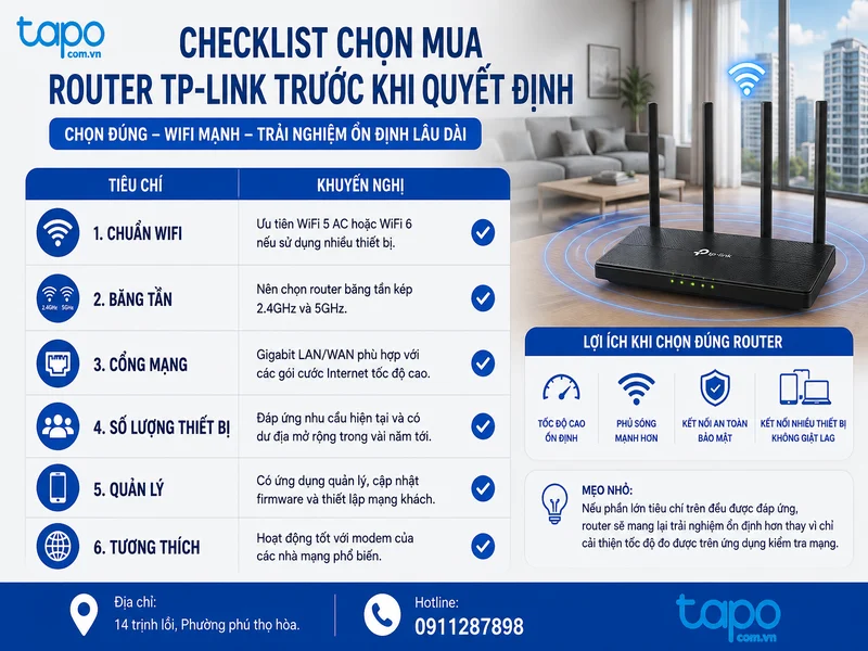 Checklist chọn mua router TP-Link trước khi quyết định