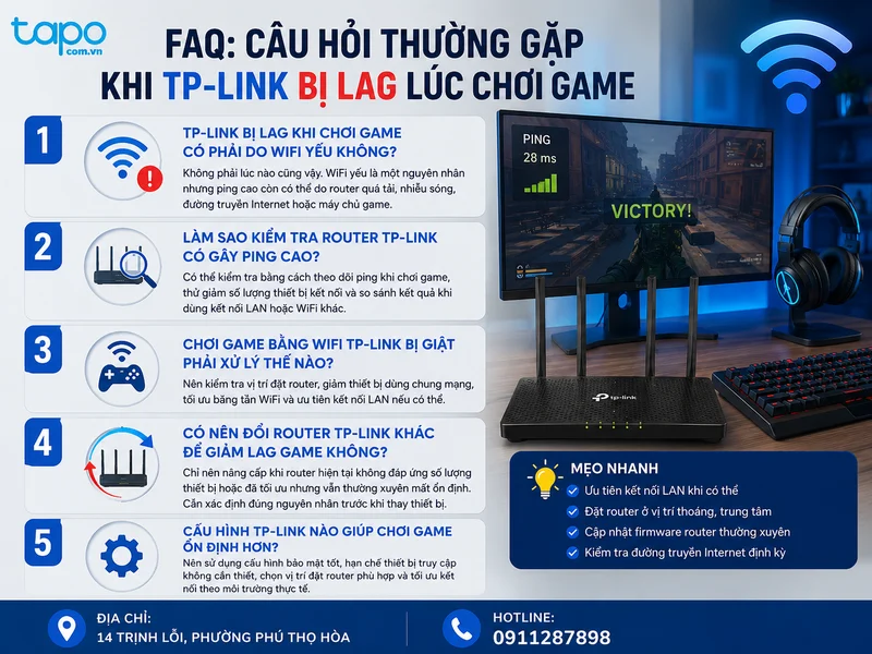 FAQ: Câu hỏi thường gặp khi TP-Link bị lag lúc chơi game