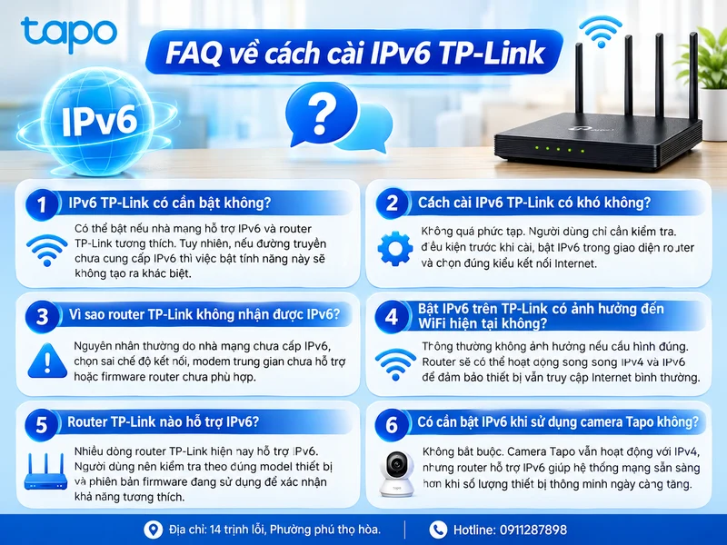 FAQ về cách cài IPv6 TP-Link