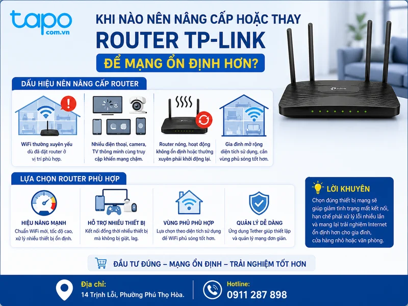 Khi nào nên nâng cấp hoặc thay router TP-Link để mạng ổn định hơn