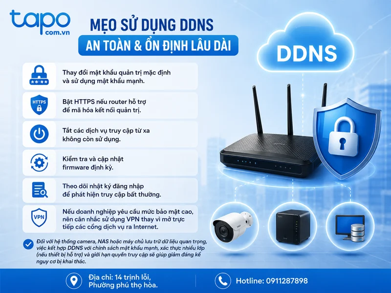 Mẹo sử dụng DDNS an toàn và ổn định lâu dài