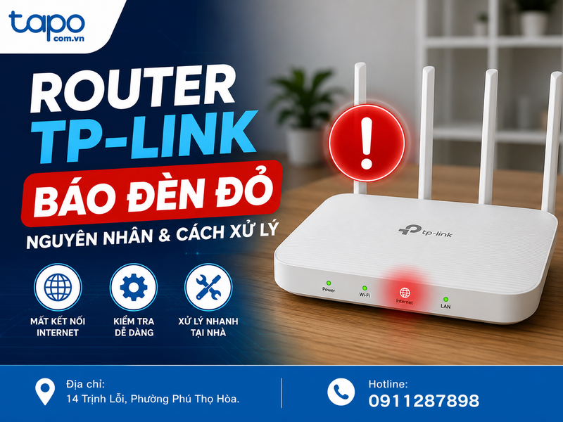 router TP-Link báo đèn đỏ