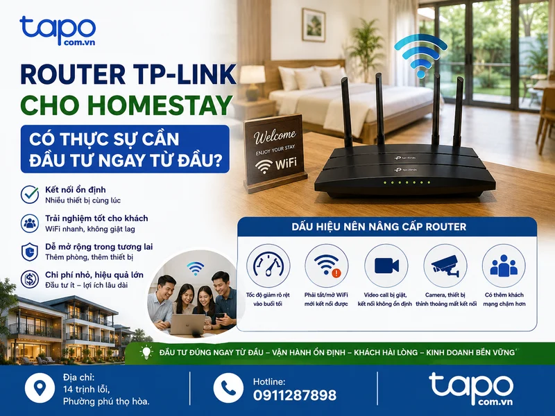 Router TP-Link cho homestay có thực sự cần đầu tư ngay từ đầu?