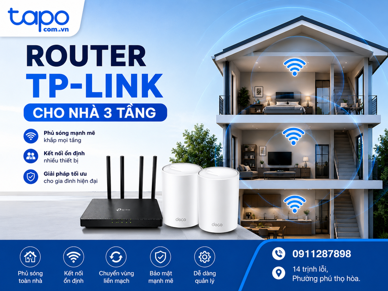 router TP-Link cho nhà 3 tầng