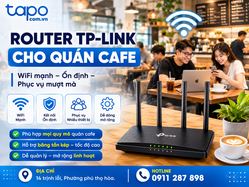 router TP-Link cho quán cafe