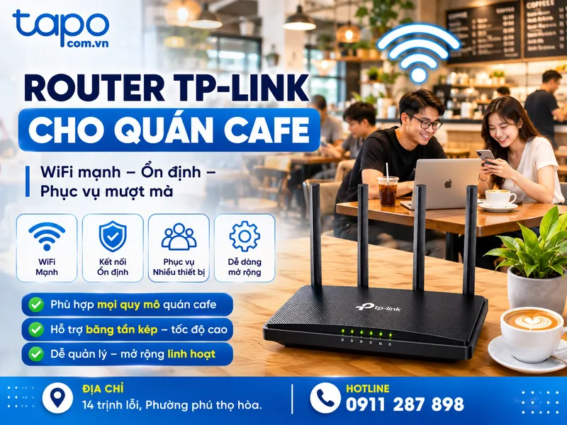 router TP-Link cho quán cafe