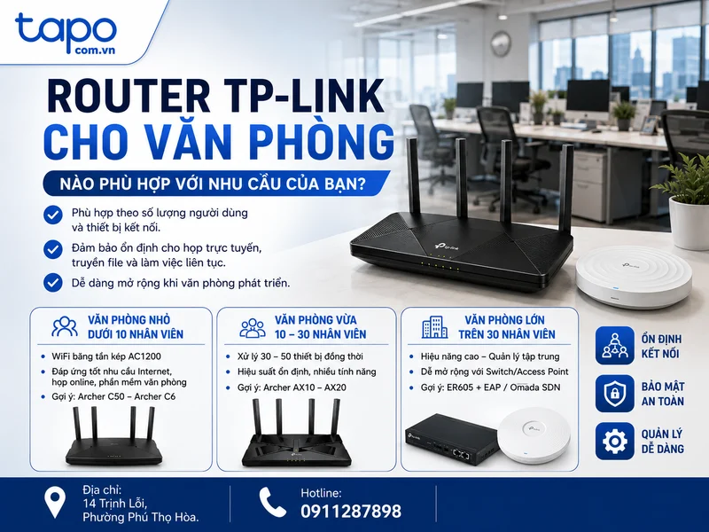 Router TP-Link cho văn phòng nào phù hợp với nhu cầu của bạn?