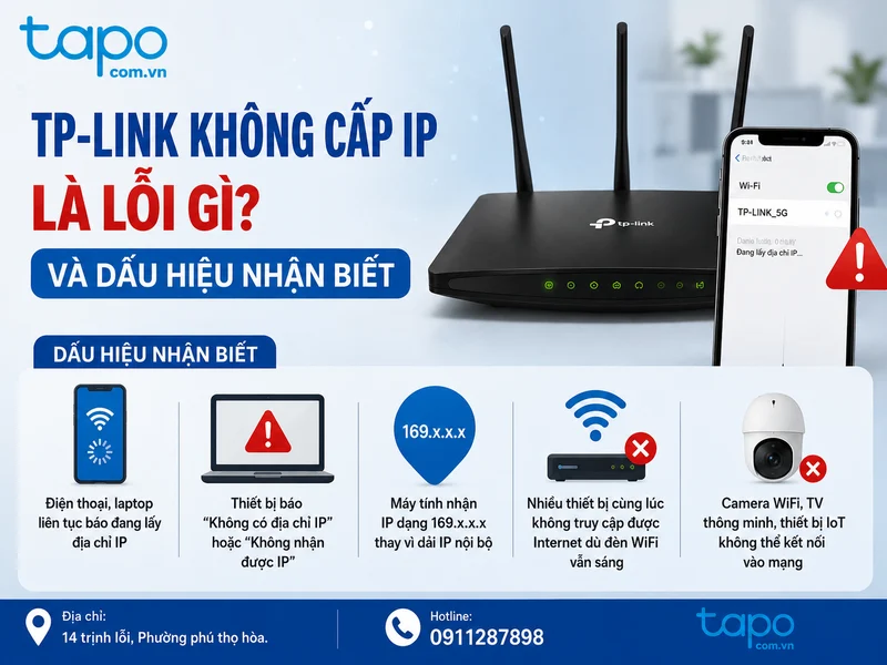 TP-Link không cấp IP là lỗi gì và dấu hiệu nhận biết chính xác