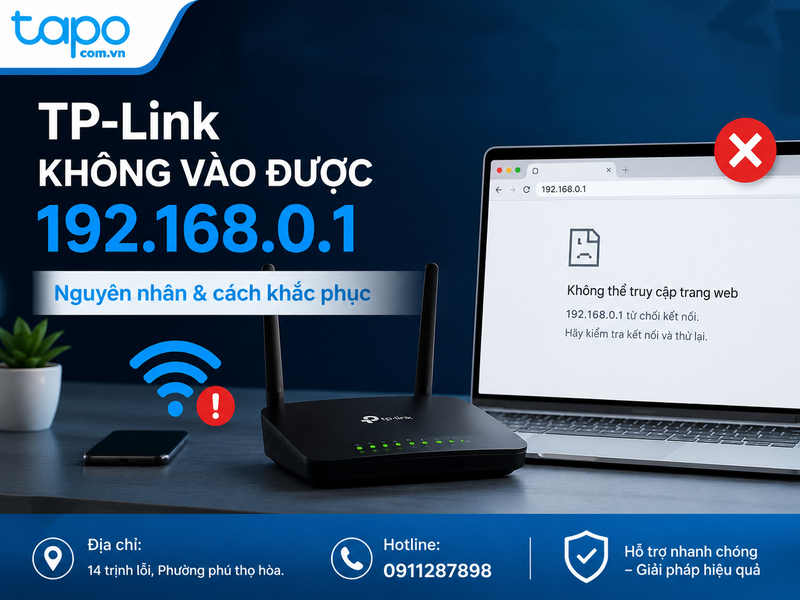 TP-Link không vào được 192.168.0.1