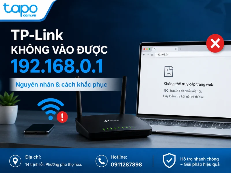TP-Link không vào được 192.168.0.1: Nguyên nhân và cách xử lý từng bước