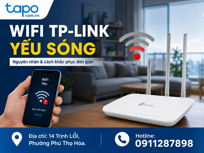 WiFi TP-Link yếu sóng: Nguyên nhân và cách tăng tín hiệu hiệu quả