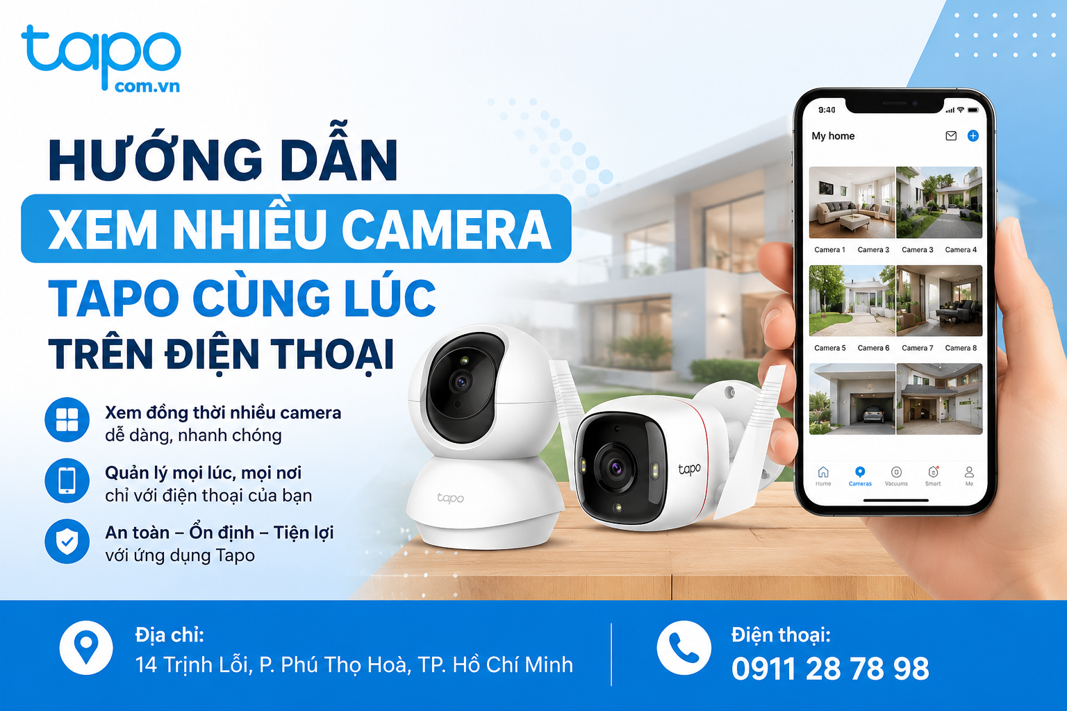 Hướng dẫn xem nhiều camera Tapo cùng lúc trên điện thoại