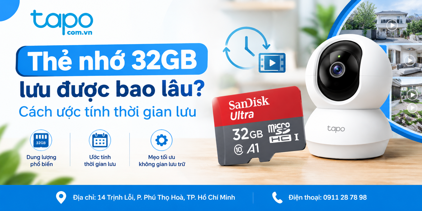 Thẻ nhớ 32GB lưu được bao lâu? Cách ước tính thời gian lưu