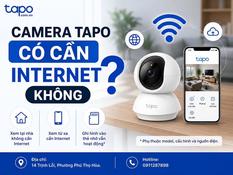 camera Tapo có cần internet không