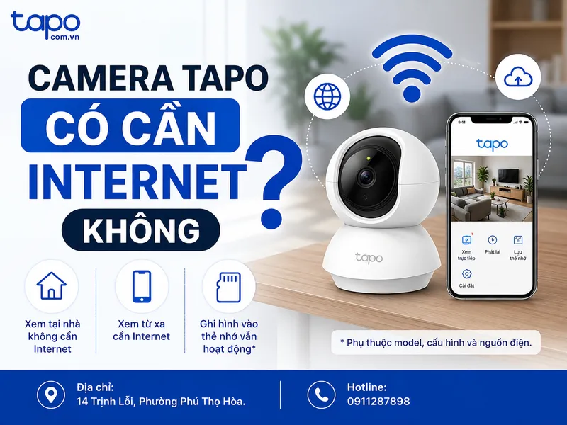 camera Tapo có cần internet không