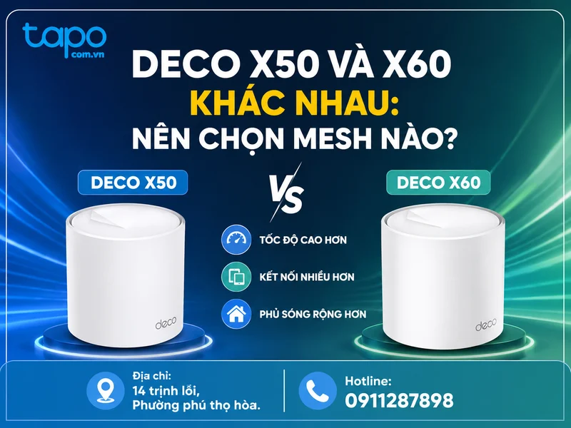 Deco X50 và X60 khác nhau: Nên chọn Mesh nào?