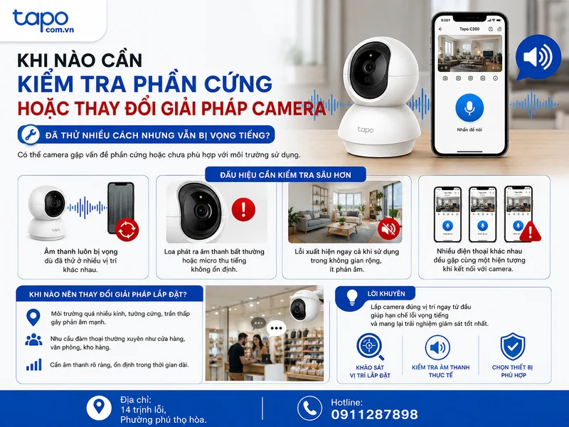 Khi nào cần kiểm tra phần cứng hoặc thay đổi giải pháp camera