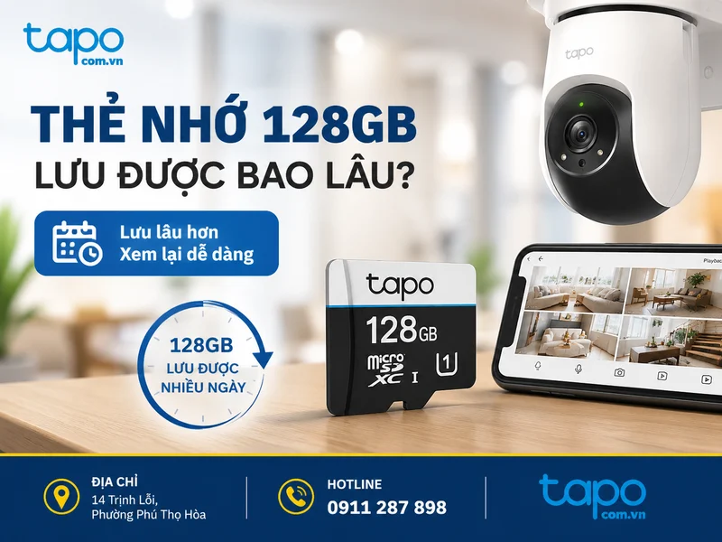 Thẻ nhớ camera 128GB lưu được bao lâu? Cách tính thời gian lưu trữ