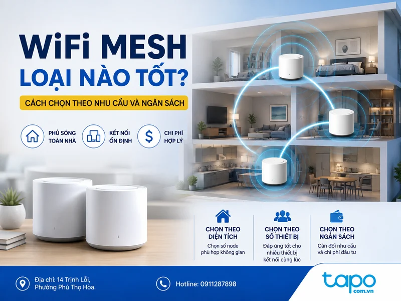 WiFi Mesh loại nào tốt? Cách chọn theo nhu cầu và ngân sách