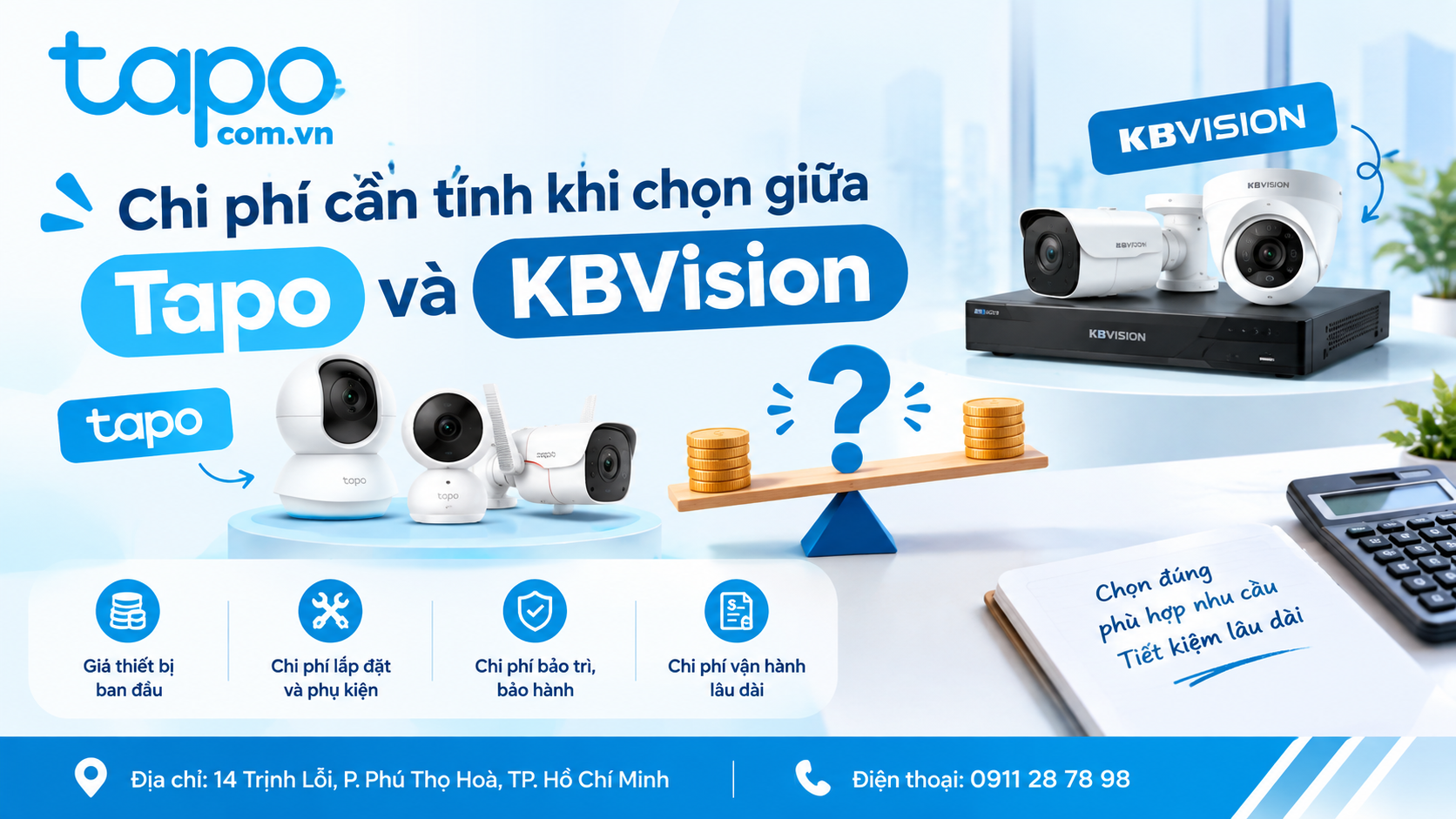 Chi phí cần tính khi chọn giữa Tapo và KBVision