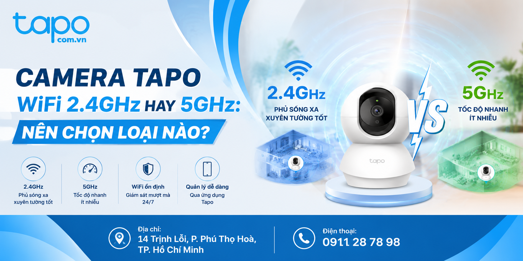 Camera Tapo WiFi 2.4GHz Hay 5GHz: Nên Chọn Loại Nào?