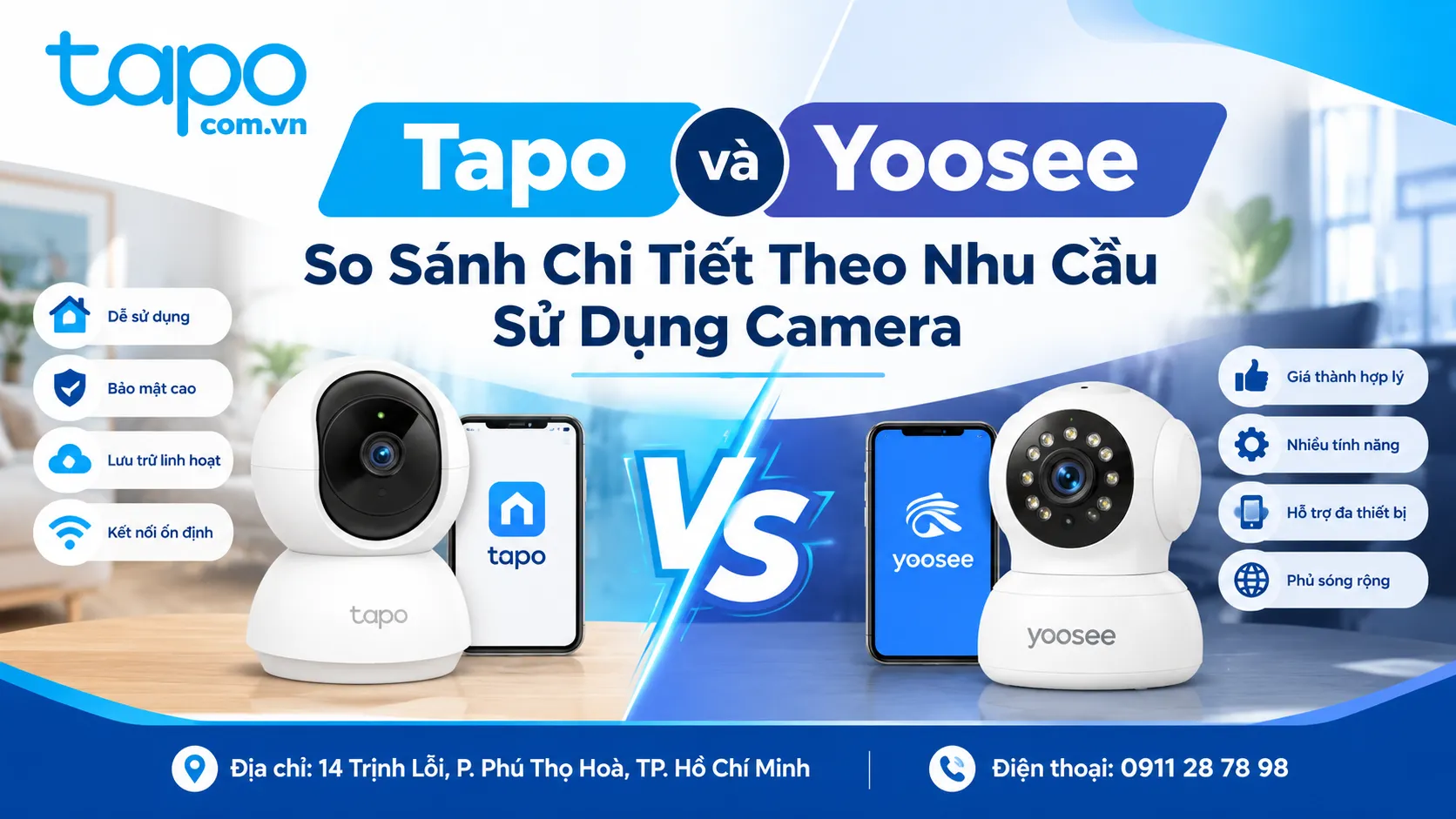 Tapo và Yoosee: So Sánh Chi Tiết Theo Nhu Cầu Sử Dụng Camera