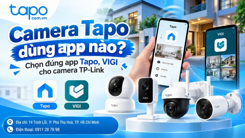 Camera Tapo dùng app nào? Chọn đúng app Tapo, VIGI cho camera TP-Link