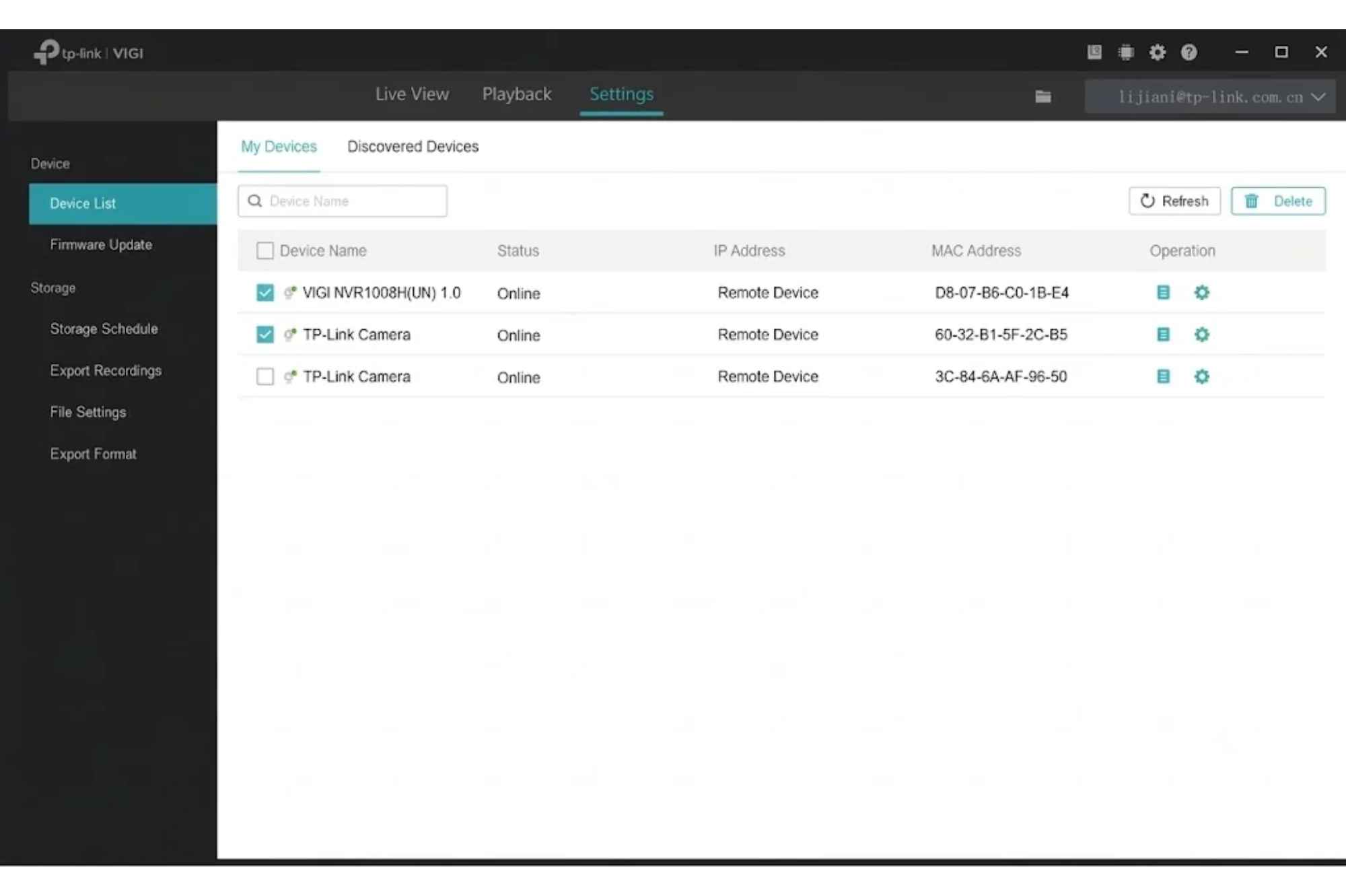 Thực hiện qua ứng dụng VIGI hoặc VIGI Security Manager