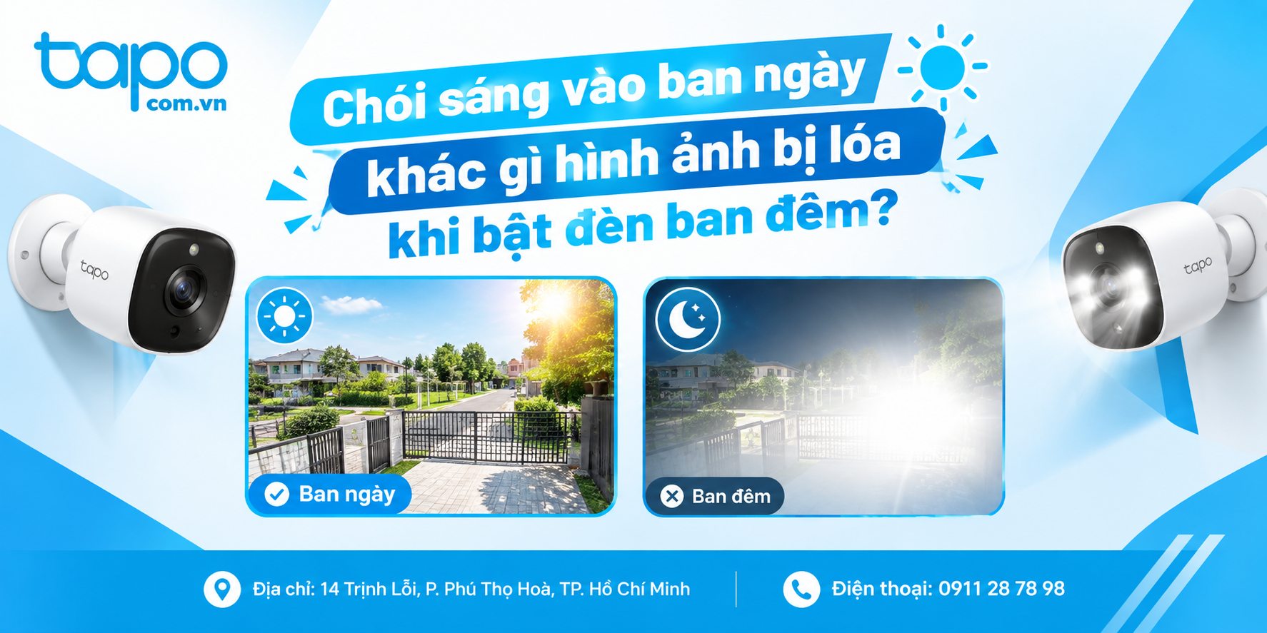Chói sáng vào ban ngày khác gì hình ảnh bị lóa khi bật đèn ban đêm?