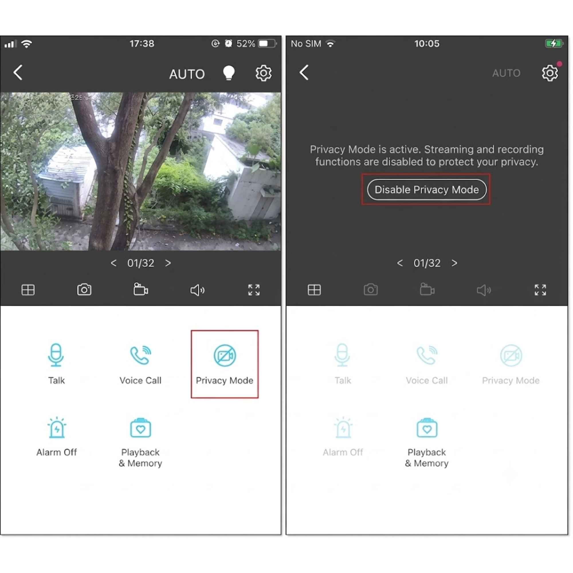 Bước 1: Kiểm tra chế độ riêng tư của camera Tapo