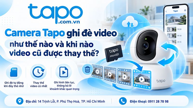 Camera Tapo ghi đè video như thế nào và khi nào video cũ được thay thế?