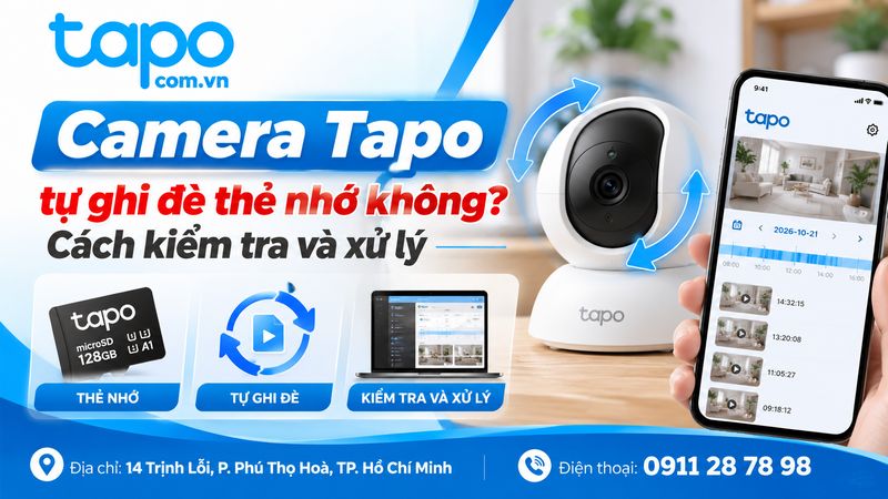 Camera Tapo tự ghi đè thẻ nhớ không? Cách kiểm tra và xử lý